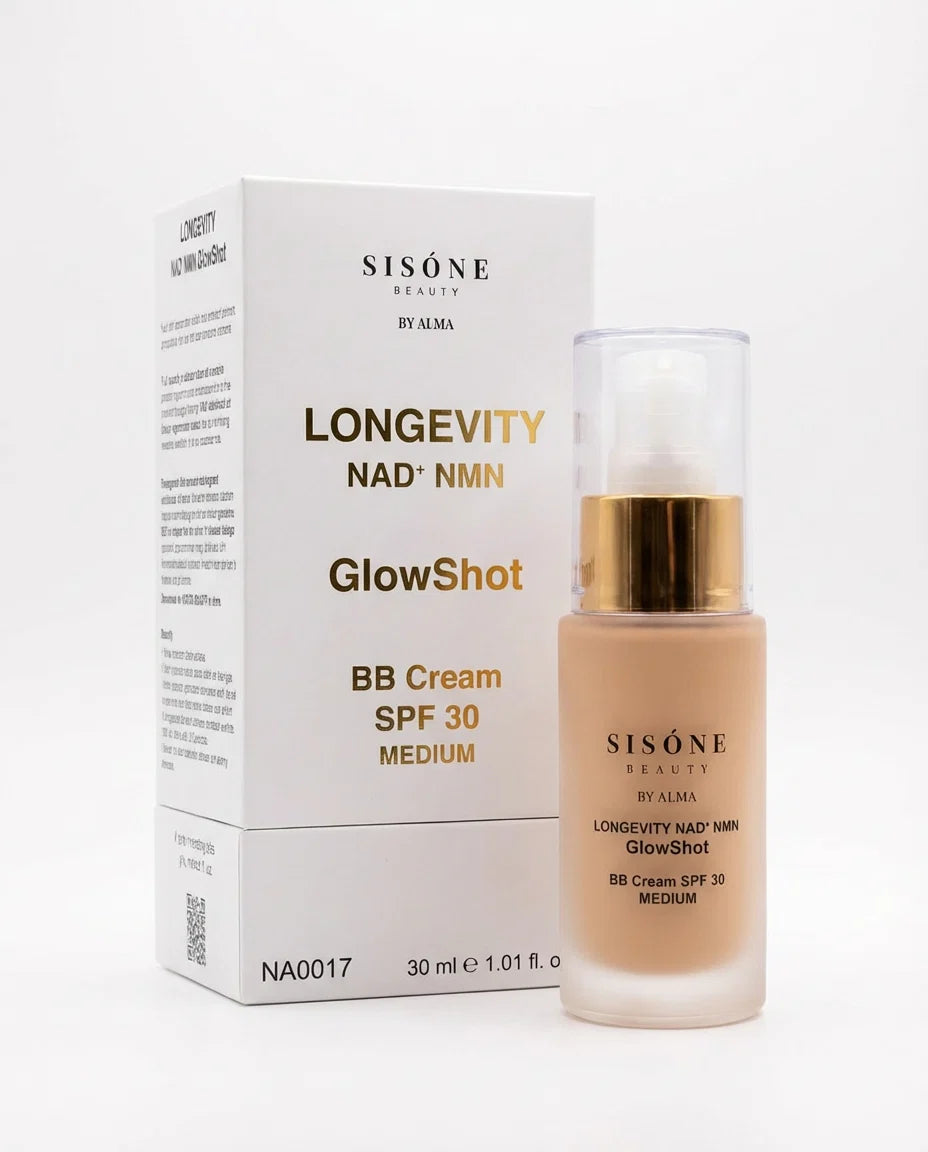 LONGEVITY NAD⁺ NMN GlowShot BB Cream SPF-30 MEDIUM 30ML