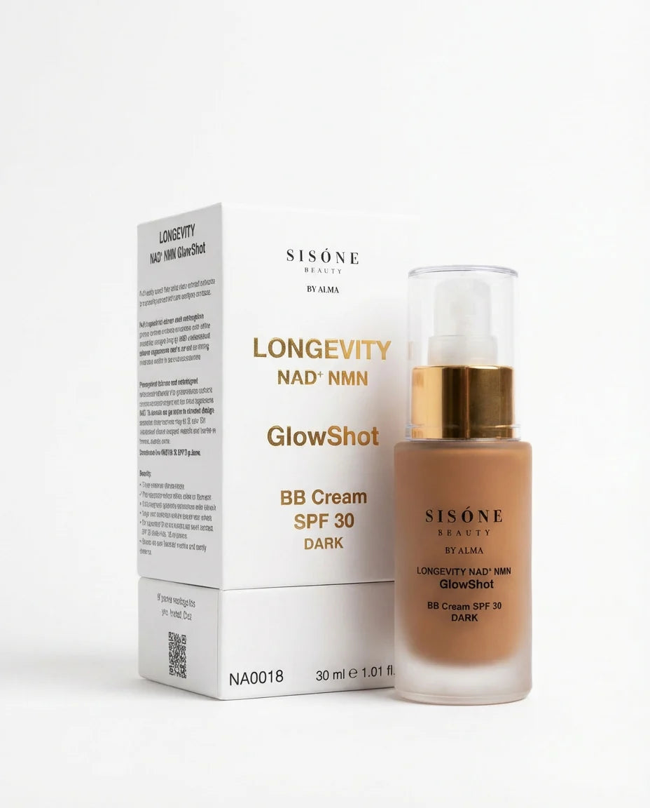 LONGEVITY NAD⁺ NMN GlowShot BB Cream SPF-30 DARK 30ML