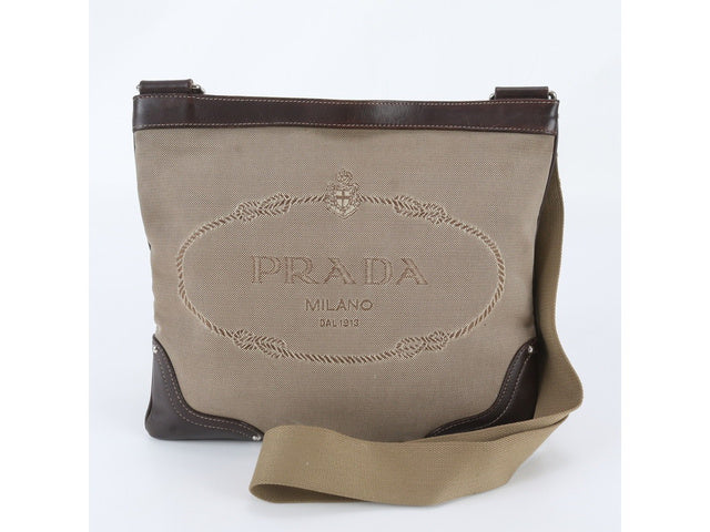Prada Jacquard logo leather