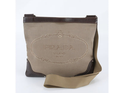 Prada Jacquard logo leather