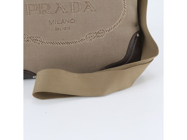 Prada Jacquard logo leather