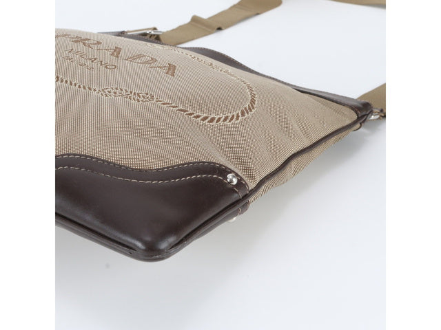Prada Jacquard logo leather