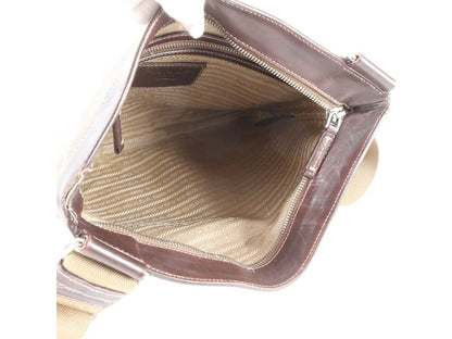 Prada Jacquard logo leather