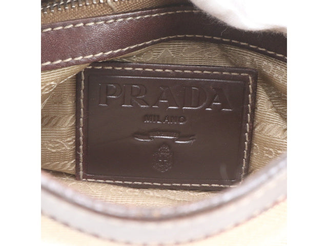 Prada Jacquard logo leather