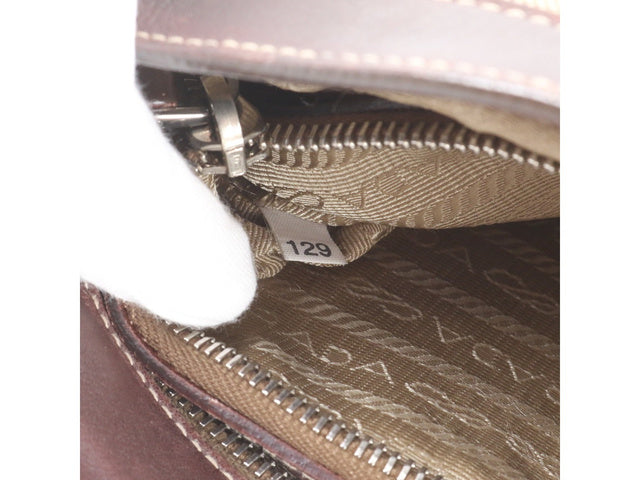 Prada Jacquard logo leather