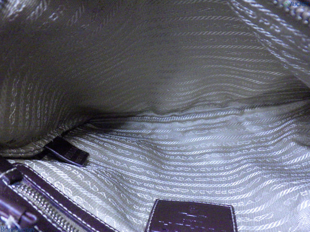 Prada Jacquard logo leather