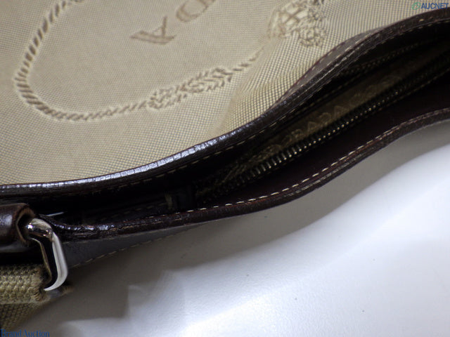 Prada Jacquard logo leather